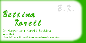bettina korell business card